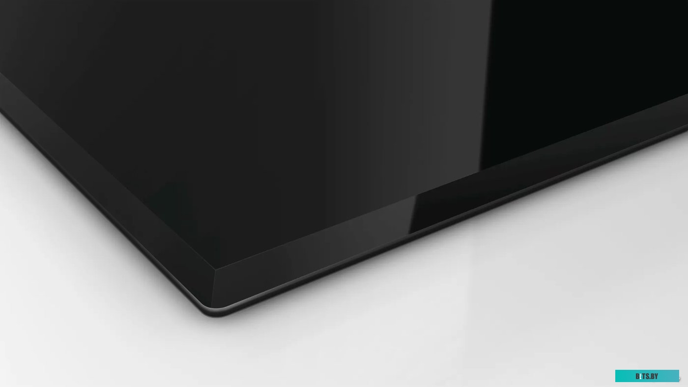 PKN651FP2E Serie 6, электрическая варочная поверхность, стеклокерамика, черная, ширина 60 см, скос с трех сторон, 4 конфорки, 1 конфорка с круглой зон