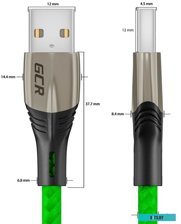 GCR-52787 GCR Патч-корд прямой 1.0m LSZH UTP кат.6, желтый, 24 AWG, литой без фиксатора, ethernet high speed, RJ45, T568B