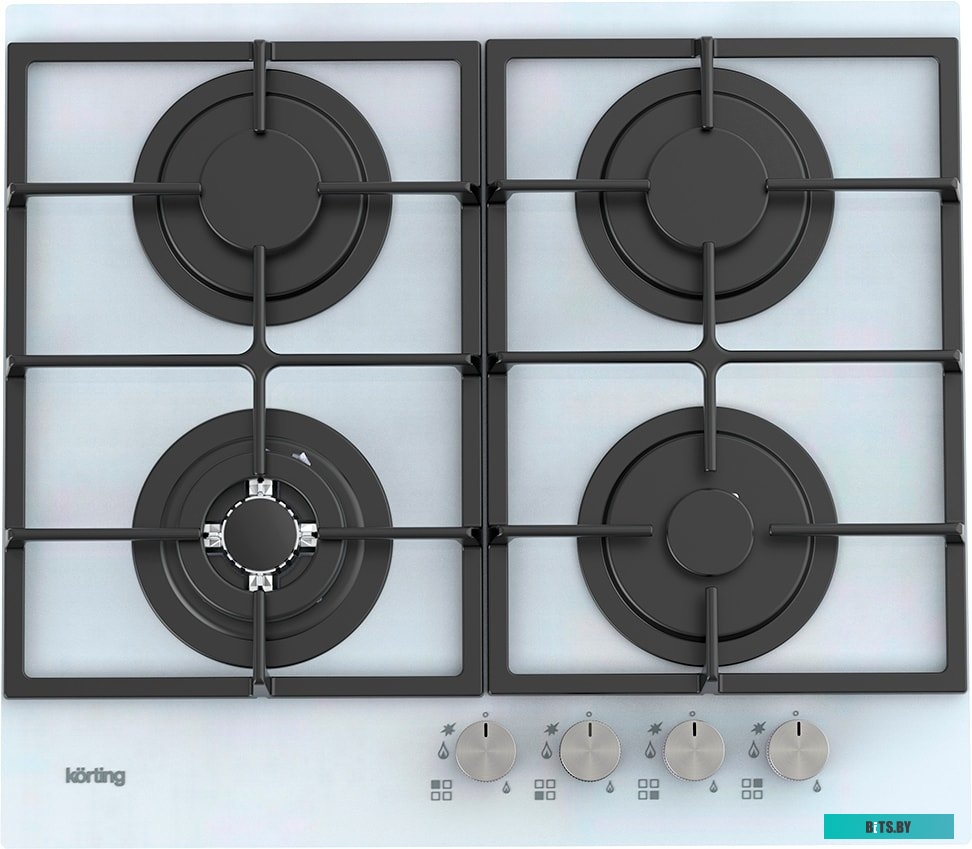 HGG 6722 CTW Встраиваемая варочная панель/ Газовая варочная панель из закаленного стекла, ширина 60 см,  4 высокоэффективные конфорки, сверхмощная кон