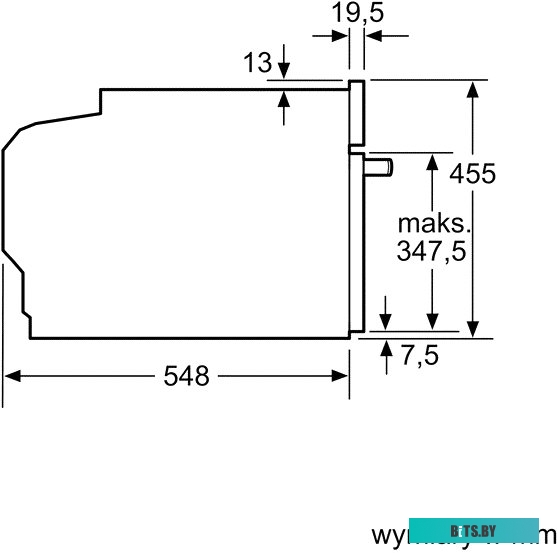 CMG633BB1 С СВЧ, 45.5x59.5x54.8 см, 45л, дисплей, 6 режимов, EcoClean,черный, максимальная мощность микроволн 900 Вт