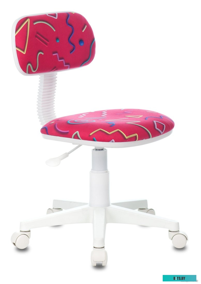 CH-W201NX/STICK-PK Кресло детское Бюрократ CH-W201NX малиновый Sticks 05 крестов. пластик пластик белый