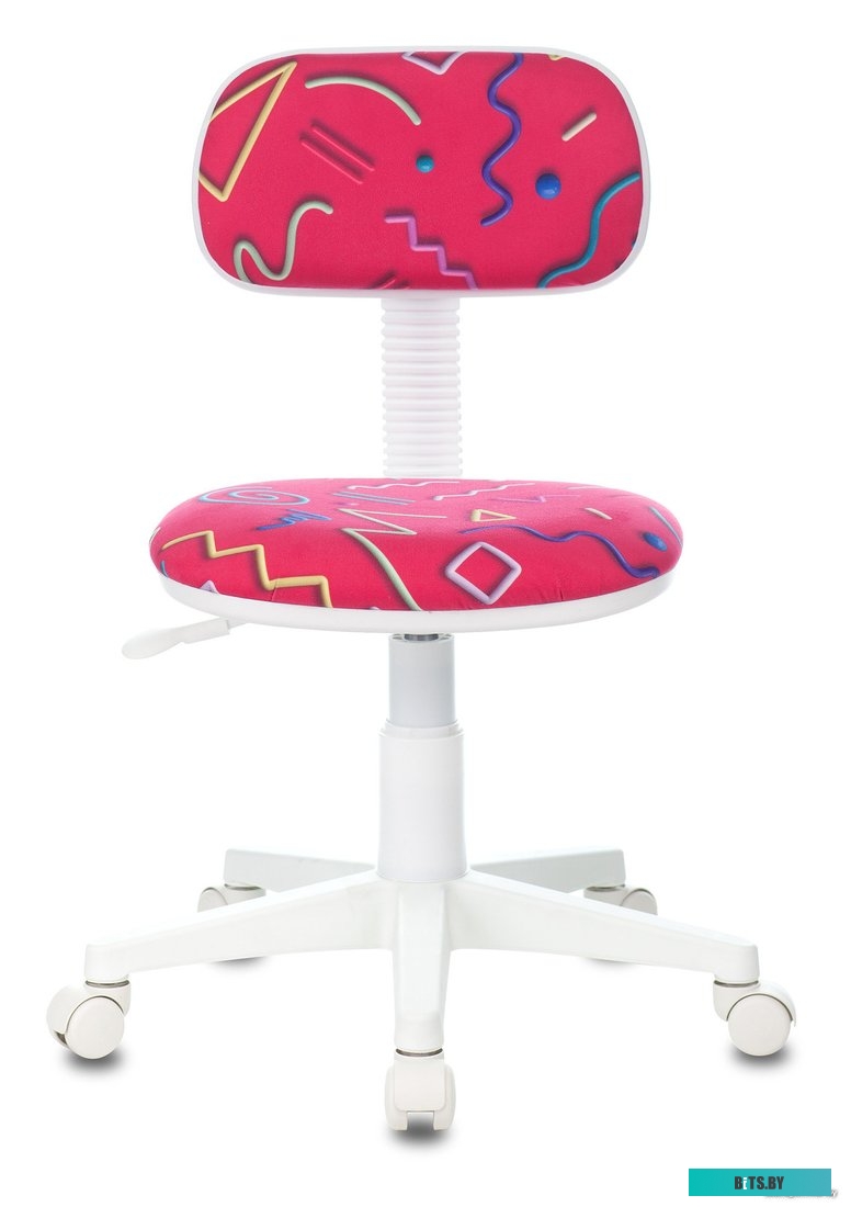 CH-W201NX/STICK-PK Кресло детское Бюрократ CH-W201NX малиновый Sticks 05 крестов. пластик пластик белый