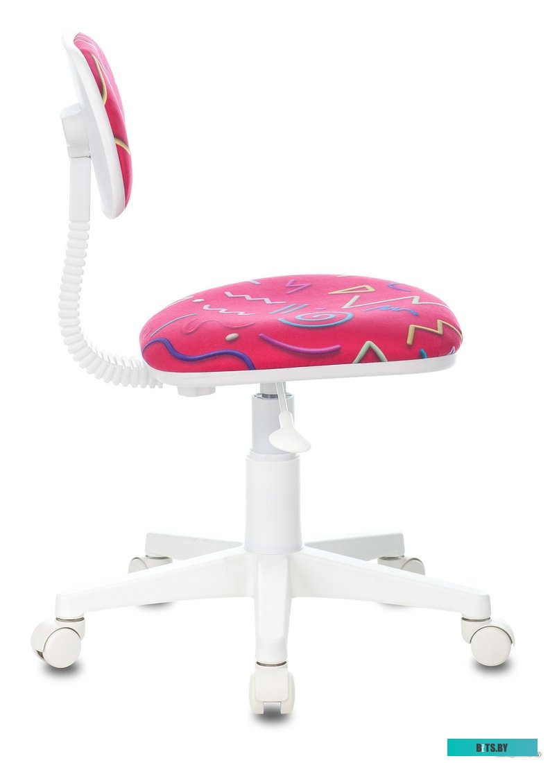 CH-W201NX/STICK-PK Кресло детское Бюрократ CH-W201NX малиновый Sticks 05 крестов. пластик пластик белый