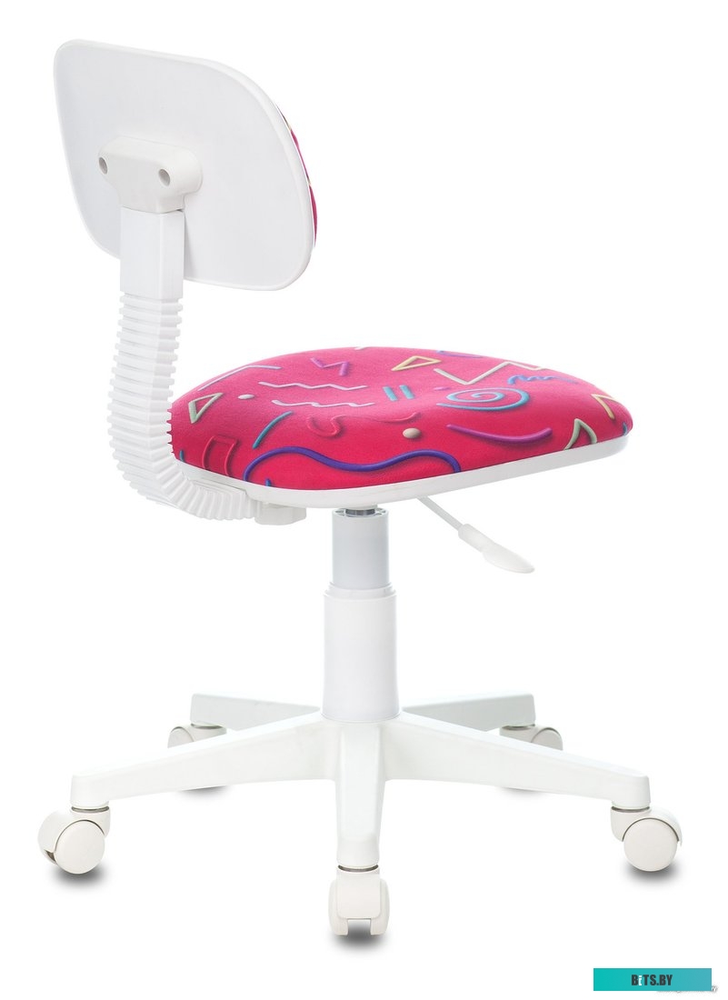 CH-W201NX/STICK-PK Кресло детское Бюрократ CH-W201NX малиновый Sticks 05 крестов. пластик пластик белый