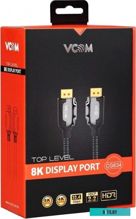 Кабель соединительный VCOM DISPLAY PORT v1.4, 8K@60Hz, 1m CG634-1M