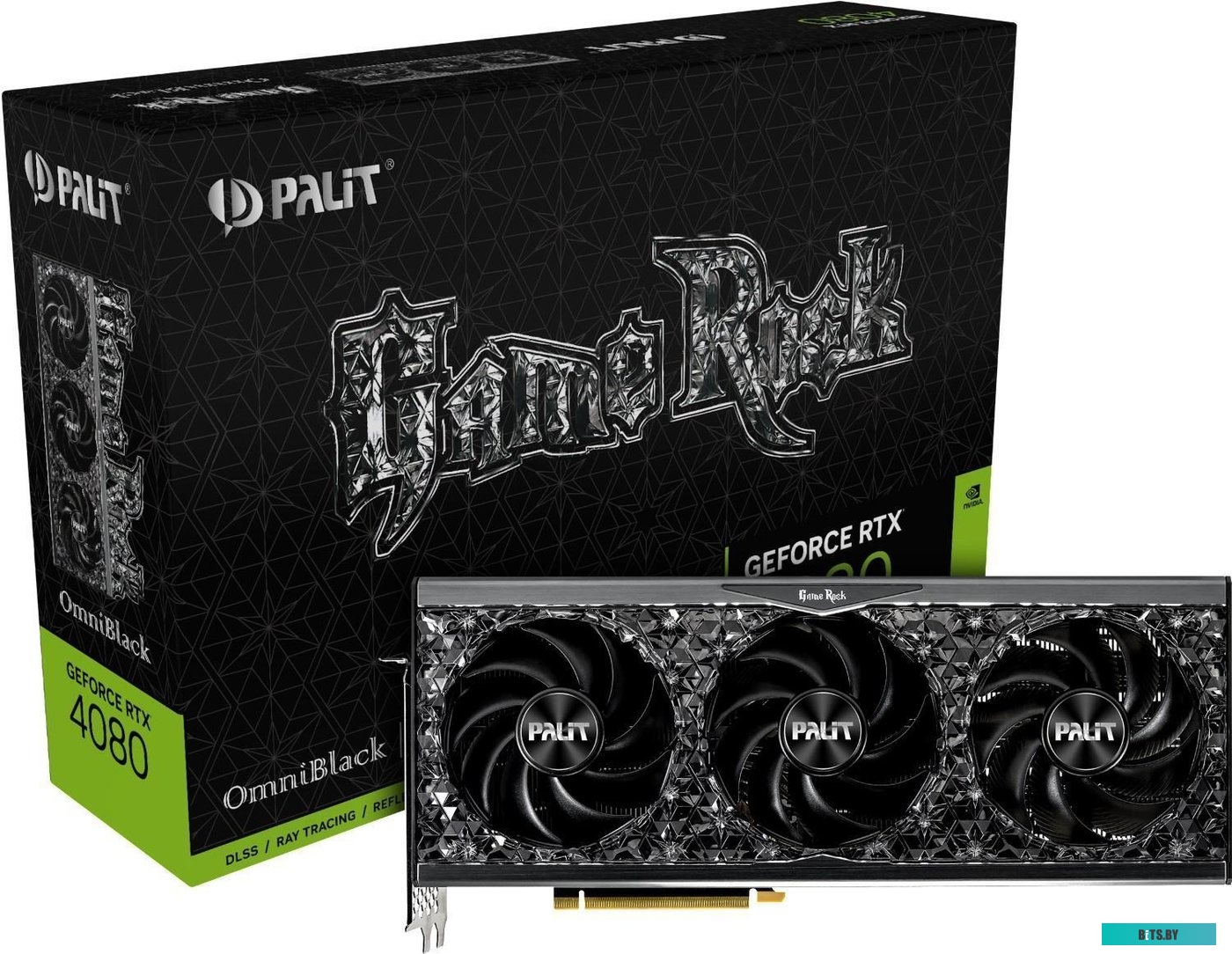 Видеокарта Palit GameRock OmniBlack GeForce RTX 4080 16GB NED4080019T2-1030Q