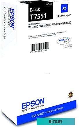 C13T755140 Картридж Epson C13T755140 (b) WF-8090/8590 XL
