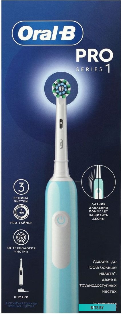 500/D305.513.3 Электрическая зубная щетка Oral-B Cross Action Pro 1 500/D305.513.3 цвет:голубой