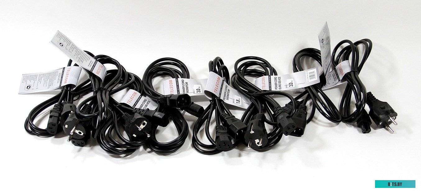TE001-CU0.75-3M Кабель/ Кабель UPS - устройство 220V (IEC-320-C13/C14) <VDE>3G0,75mm2 ,3,0m, медь,Telecom <TE001-CU0.75-3M>