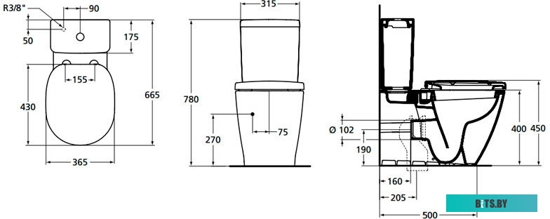 E7817 Доска магнитно-маркерная Deli E7817 лак белый 90x120см алюминиевая рама сталь