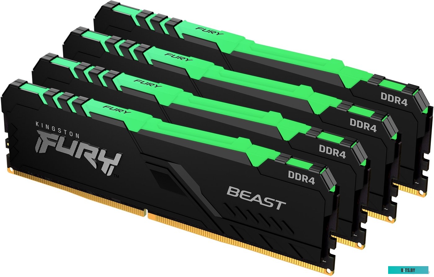 Модуль памяти Kingston FURY Beast RGB 4x16GB DDR4 PC4-25600 KF432C16BB1AK4/64