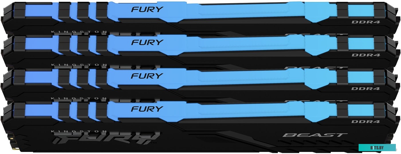 Модуль памяти Kingston FURY Beast RGB 4x16GB DDR4 PC4-25600 KF432C16BB1AK4/64