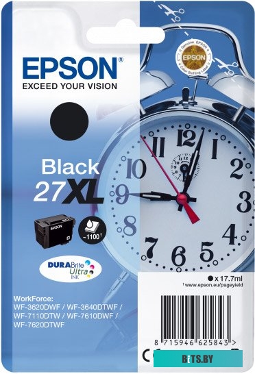 C13T27914012 Картридж Epson C13T27914012 струйный, 34.1 мл, 2200 к., черный