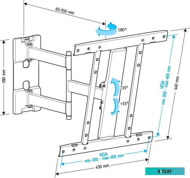 Кронштейн для телевизора Holder LCD-SU6602-B