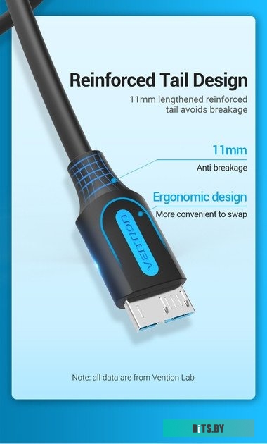 Кабель Vention USB 3.0 AM/micro B, USB 2.0 AM CQPBD.
