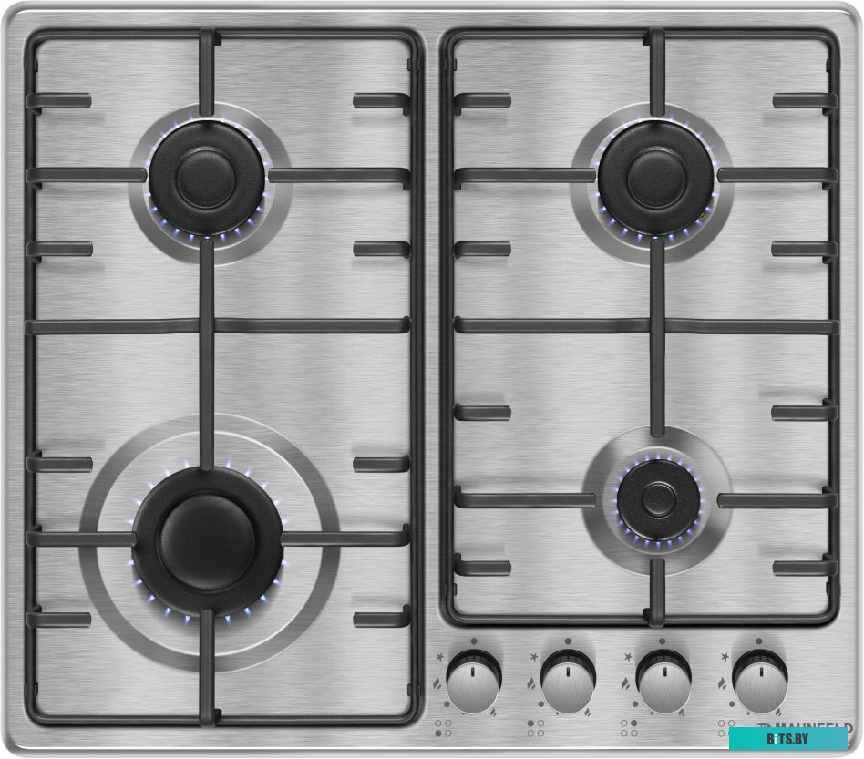 КА-00014975 Газовая варочная панель MAUNFELD EGHS.64.3STS-ES,  независимая,  нержавеющая сталь