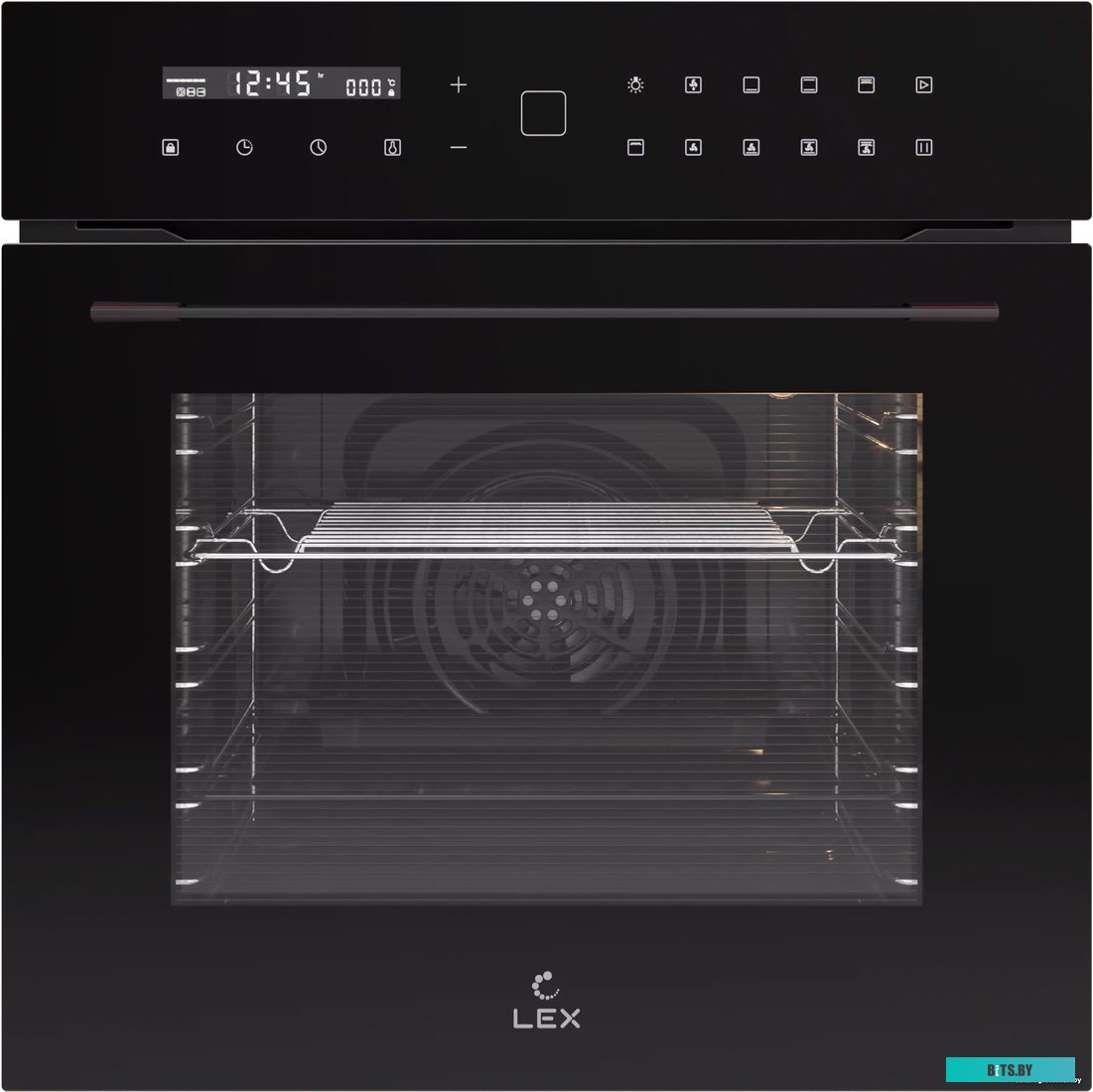 CHAO000411 Духовой шкаф LEX EDS 101 BBL,  черный/нержавеющая сталь