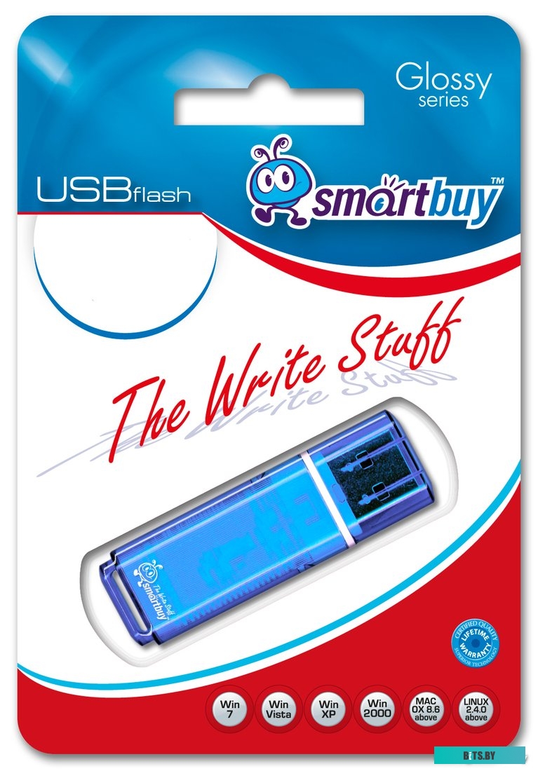 USB накопитель (Флешка) Smart Buy Glossy Blue 4GB (SB4GBGS-B)