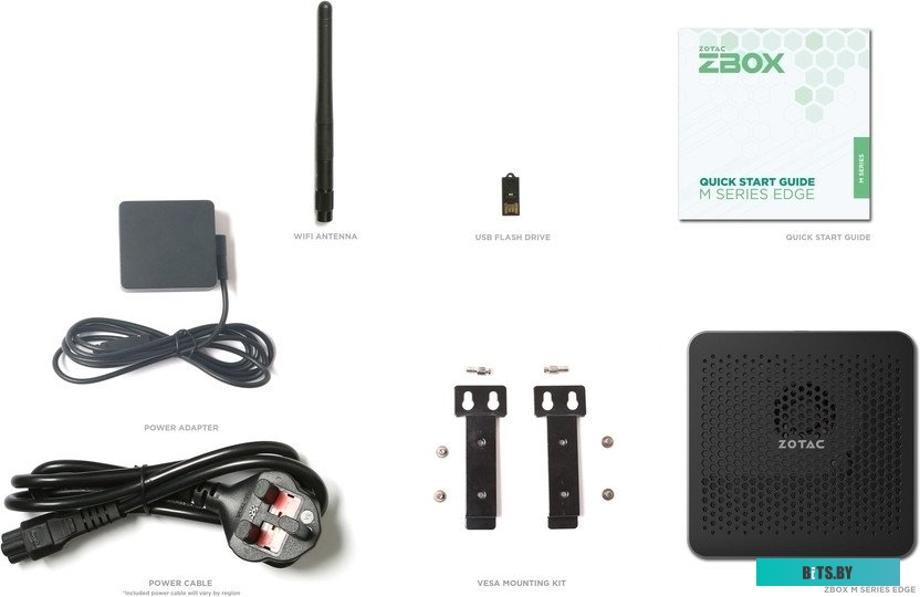 Мини ПК ZOTAC ZBOX MI668, Barebone, Intel i7-1360P, 2x DDR5-5200/4800 SODIMM, M.2 SSD SLOT, 2x GLAN, WIFI, BT, USBDRV, DP/HDMI, EU+UK PL