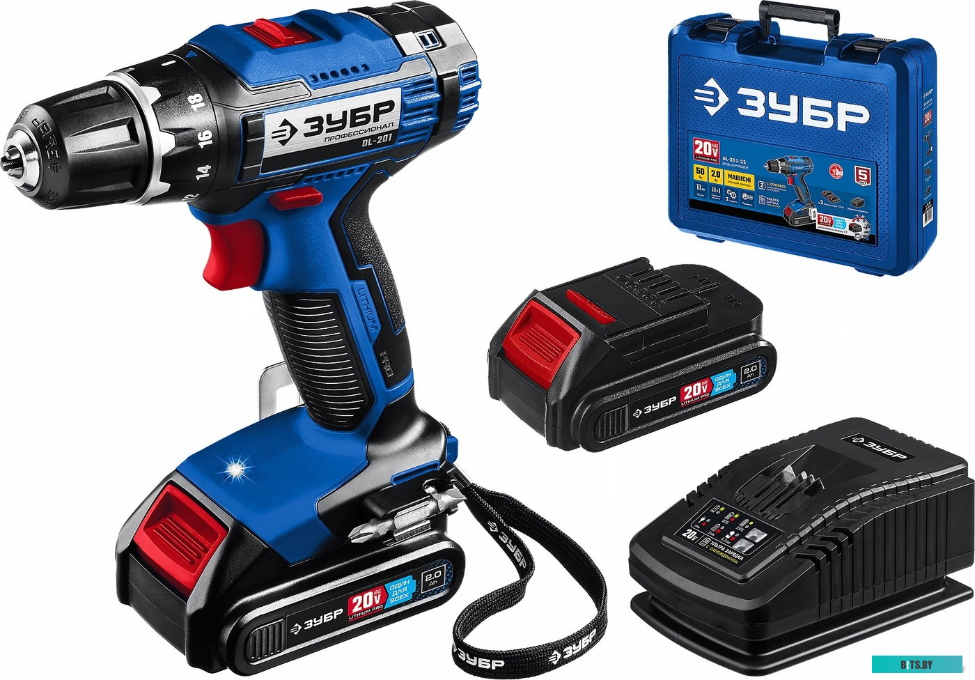 Зубр Профессионал DL-201-22 (с 2-мя АКБ 2 Ач, кейс)