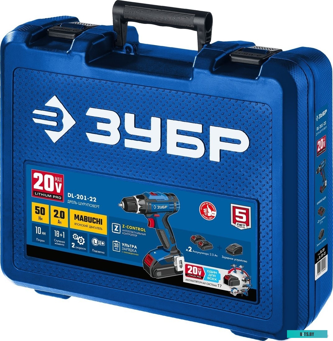 Зубр Профессионал DL-201-22 (с 2-мя АКБ 2 Ач, кейс)