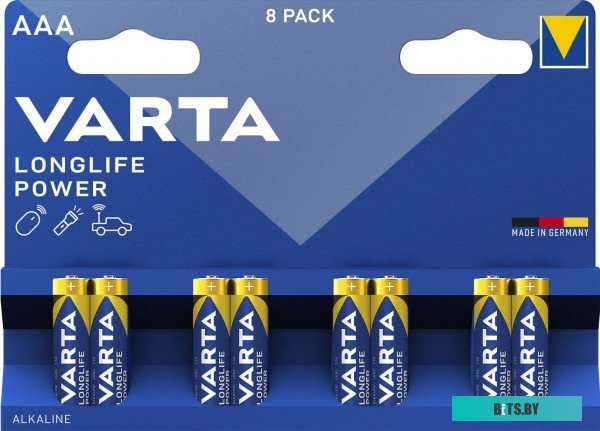 Батарейка Varta LONGLIFE MAX POWER (MAX TECH) LR03 AAA BL8 04703101428