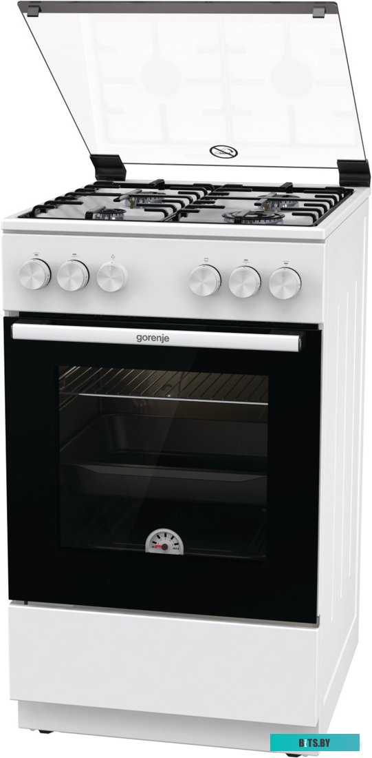 GG5A10WH Плита Газовая Gorenje GG5A10WH белый (стеклянная крышка) реш.сталь