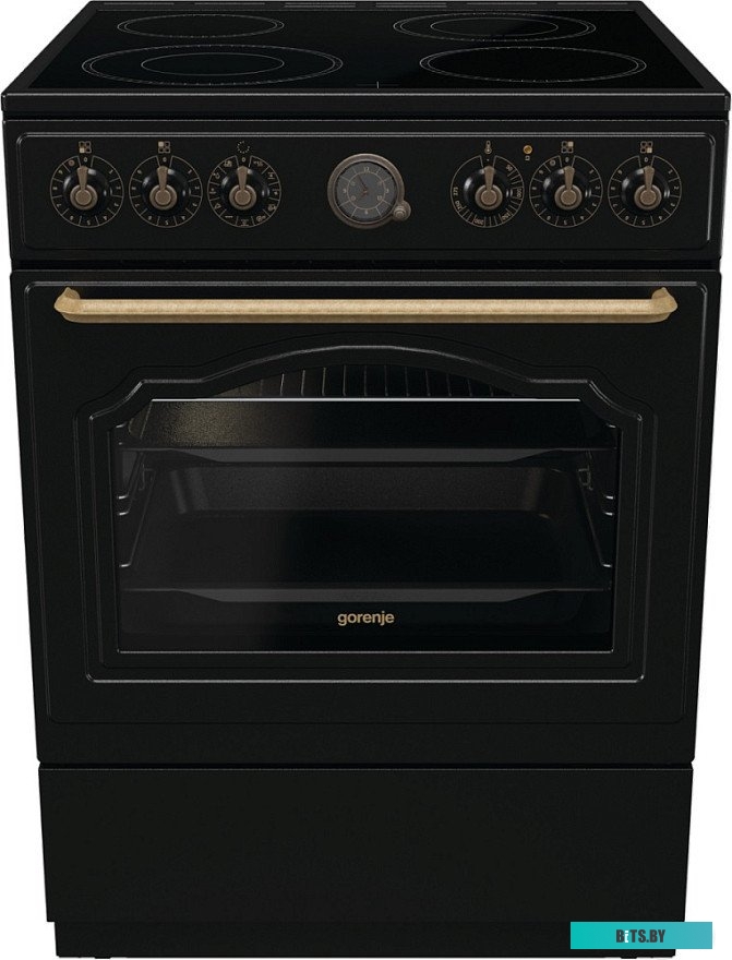 GECS6B71CLB Электрическая плита Gorenje GECS6B71CLB,  стеклокерамика,  инфракрасная,  без крышки,  черный