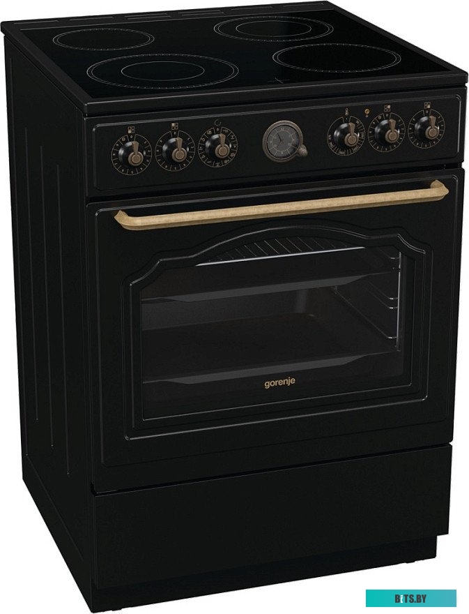 GECS6B71CLB Электрическая плита Gorenje GECS6B71CLB,  стеклокерамика,  инфракрасная,  без крышки,  черный