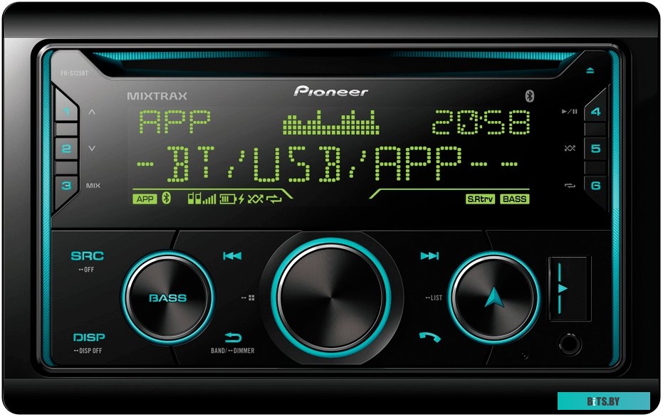 FH-S725BT Автомагнитола Pioneer FH-S725BT 2DIN 4x50Вт ПДУ RDS
