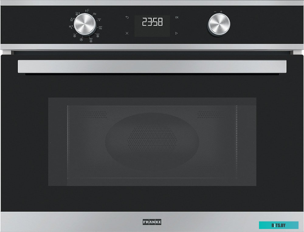 131.0606.105 Духовой шкаф Franke FMY 45 MW XS/ Best, Электрический компактный духовой шкаф с СВЧ, 595х455х554, серия MYTHOS, 40л, 7 функций, автоматич