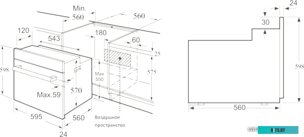 OKB 760 FN Встраиваемый духовой шкаф