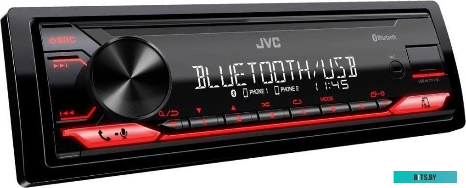KD-X182BT Автомагнитола JVC KD-X182BT 1DIN 4x50Вт v4.2 ПДУ RDS