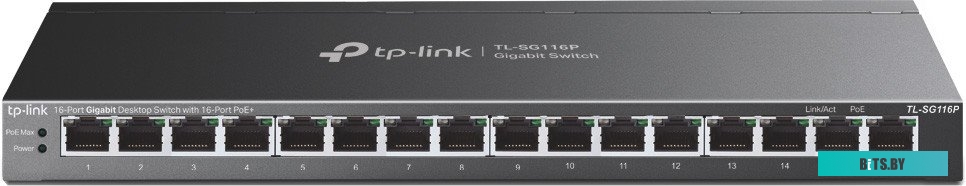 Неуправляемый коммутатор TP-Link TL-SG116P