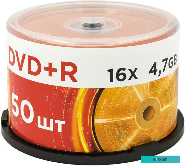 Диск DVD+R Mirex 4.7 Gb, 16x, Cake Box (50), (50/300)
