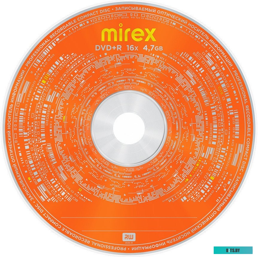 Диск DVD+R Mirex 4.7 Gb, 16x, Cake Box (50), (50/300)