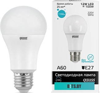23222 Упаковка ламп LED GAUSS E27,  груша, 12Вт, 10 шт. [23222]