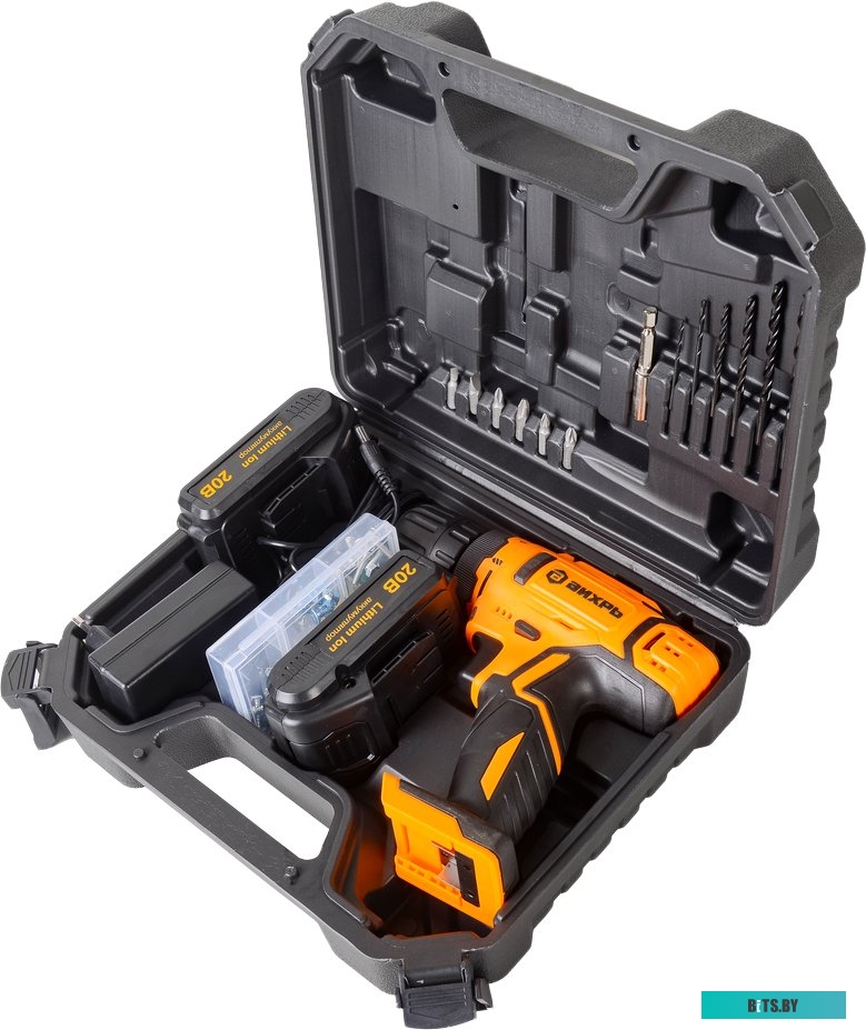Вихрь ДА-20Л-2КА (с 2-мя АКБ, кейс, набор оснастки)