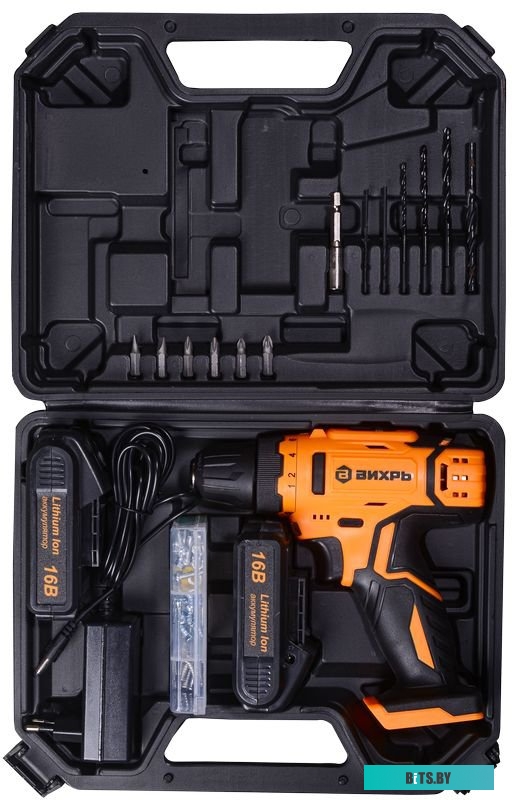 Вихрь ДА-16Л-2КА (с 2-мя АКБ, кейс, набор оснастки)