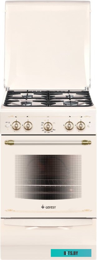 ПГ 5100-02 0186 Газовая плита GEFEST ПГ 5100-02 0186,  газовая духовка,  чугун, бежевый