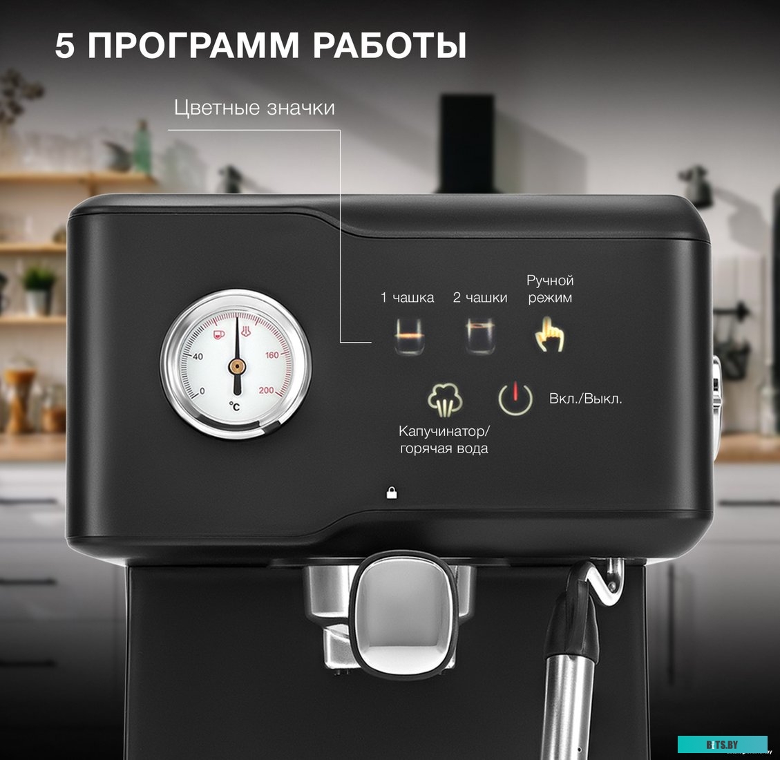 HEM-4204 Кофеварка рожковая Hyundai HEM-4204 1000Вт черный