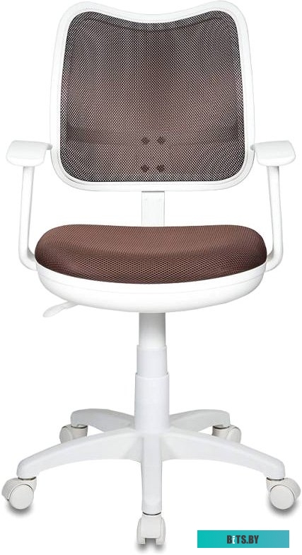 CH-W797/BR/TW-14C Кресло детское Бюрократ CH-W797 коричневый сиденье коричневый TW-14C сетка/ткань крестов. пластик пластик белый