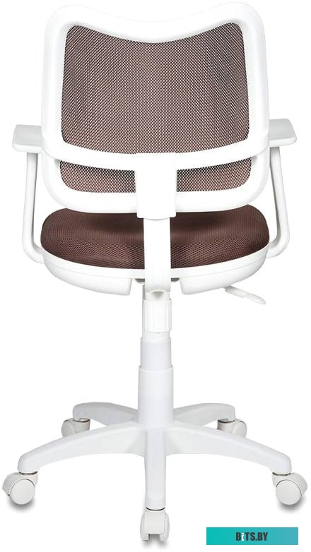 CH-W797/BR/TW-14C Кресло детское Бюрократ CH-W797 коричневый сиденье коричневый TW-14C сетка/ткань крестов. пластик пластик белый