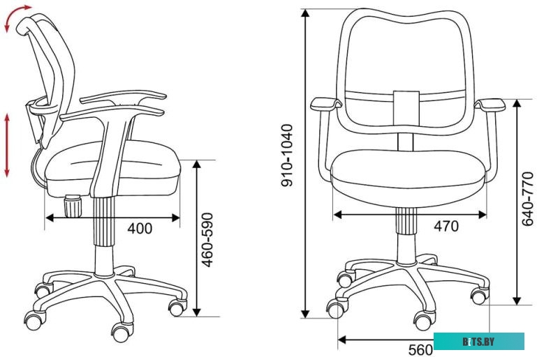 CH-W797/BR/TW-14C Кресло детское Бюрократ CH-W797 коричневый сиденье коричневый TW-14C сетка/ткань крестов. пластик пластик белый