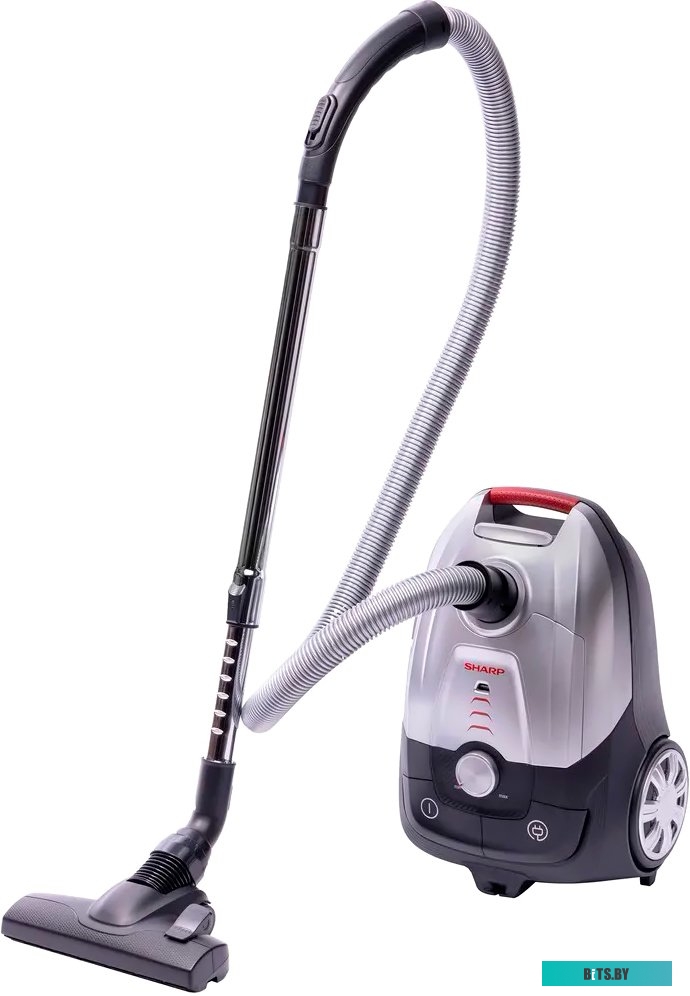 ECJB19RS Пылесос Sharp/ Пылесос, 1900 Вт, уборка: сухая, пылесборник - мешок, 2.3 л,серебристый