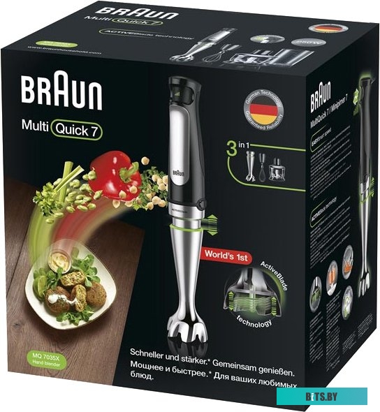 0X22111290 Блендер Braun MQ7035X,  погружной,  черный