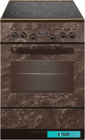 ЭП Н Д 6560-03 0054 Электрическая плита GEFEST ЭП Н Д 6560-03 0054,  стеклокерамика,  без крышки,  коричневый/мрамор
