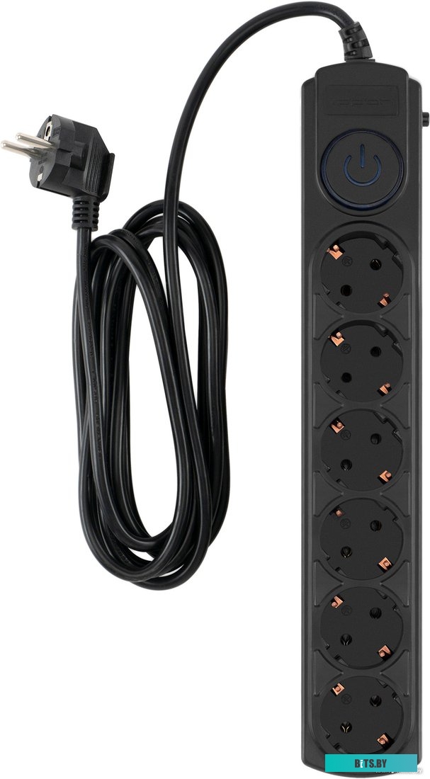 Сетевой фильтр IPPON BK-6-EU-5-10-B (5м, 6 розеток, черный)