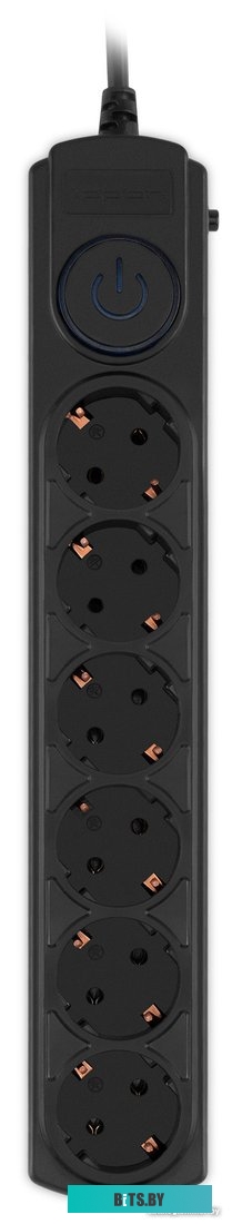 Сетевой фильтр IPPON BK-6-EU-5-10-B (5м, 6 розеток, черный)