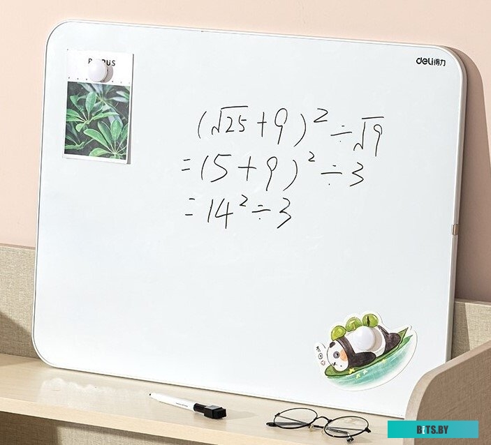 50025 Доска магнитно-маркерная Deli 50025 серебристый 45x60см